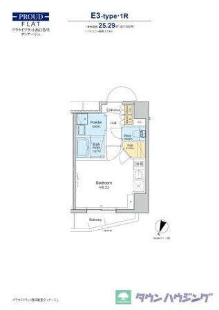 プラウドフラット西日暮里ディアージュの物件間取画像